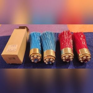 Vintage Brushes, Jewels on the end cap.  Believe to be used for shaving